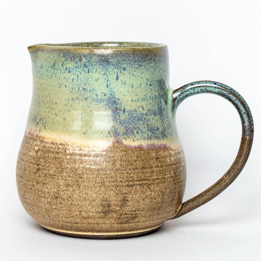 Green 32oz Pitcher - Handthrown, in Ohio, Stoneware Ceramic