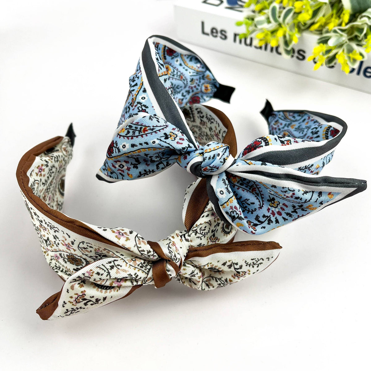 Colorful Geometric Floral Wide Headband