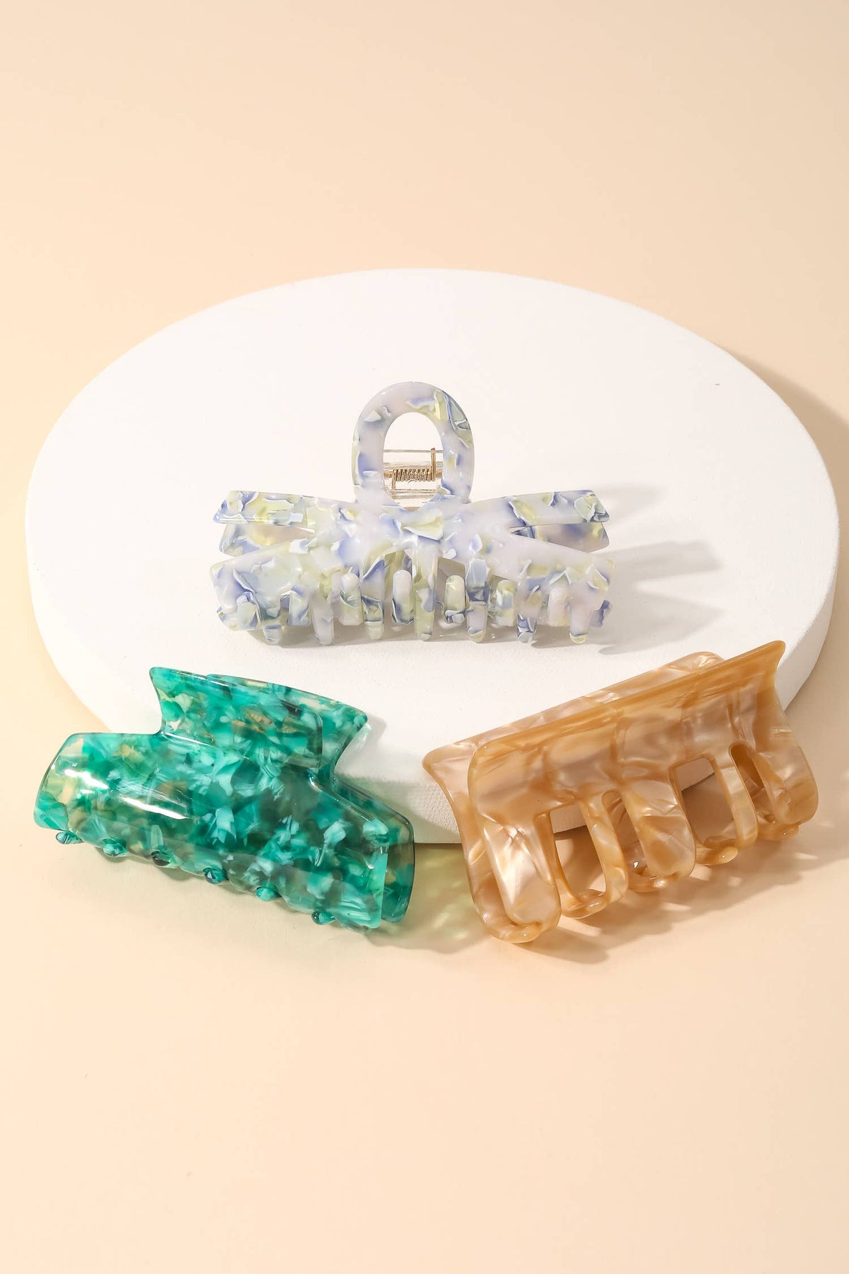 Acetate Bow Hair Claw Set