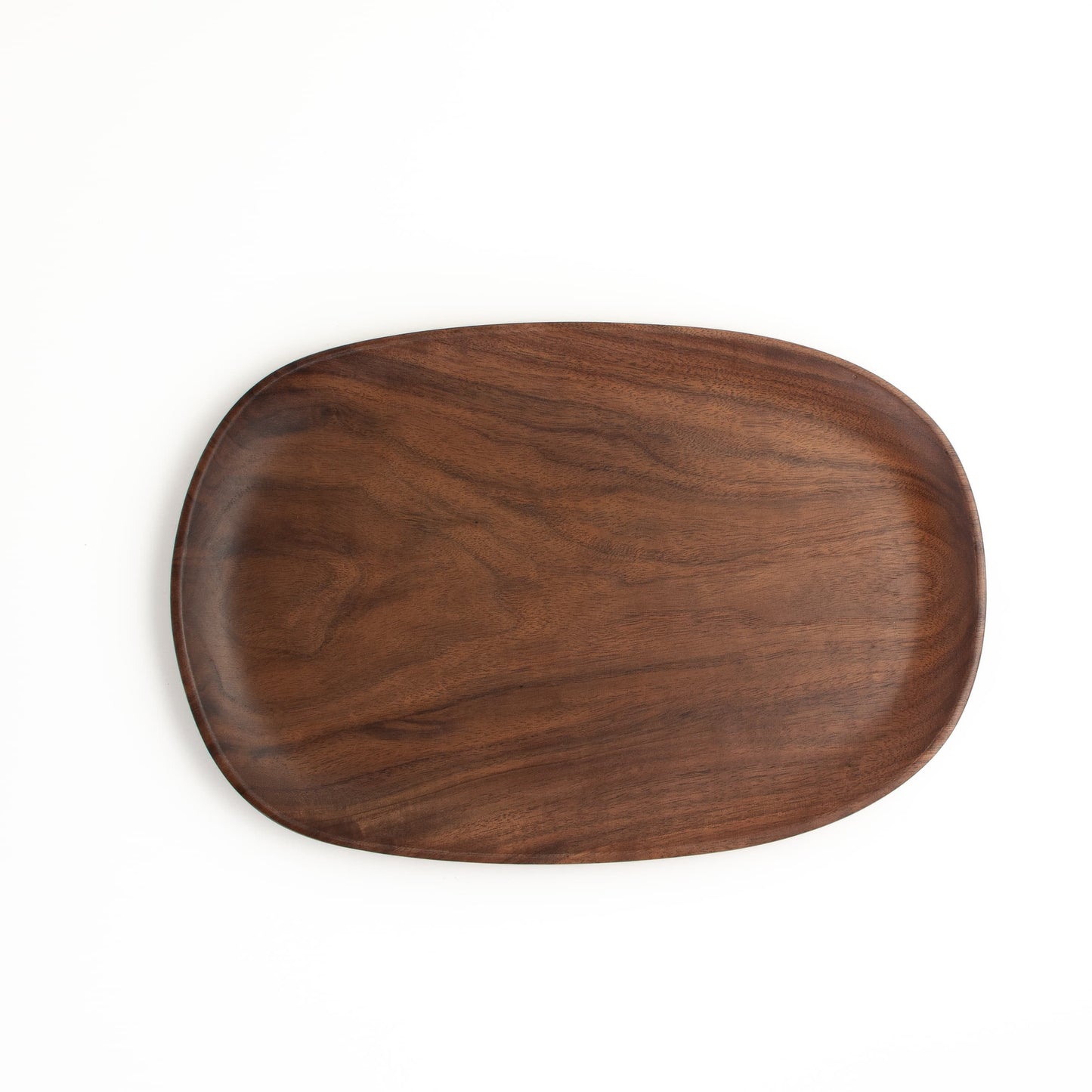 Large Walnut Pebble Tray - Wood Serving Tray