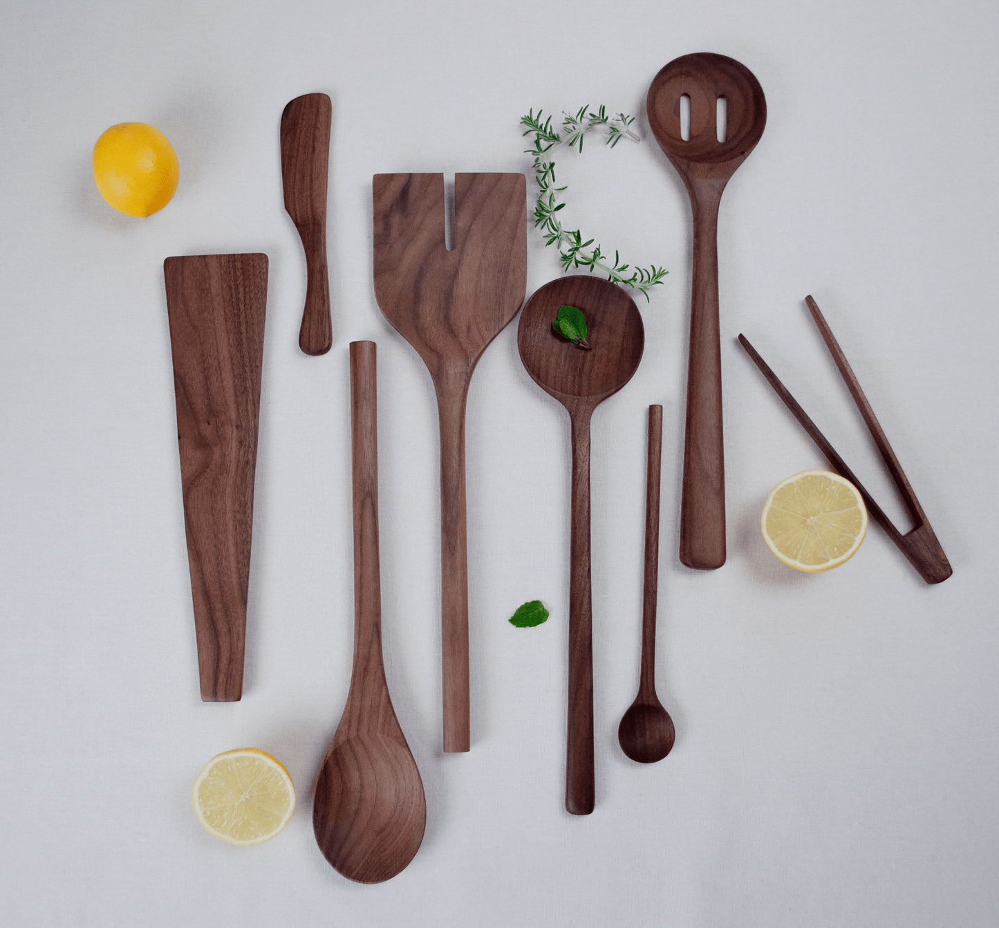 Walnut Wood Tongs - Kitchen Serving Utensils