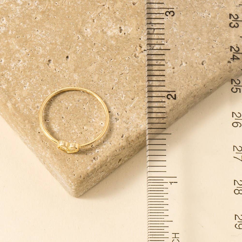 Dainty Open Heart Shape Fashion Ring