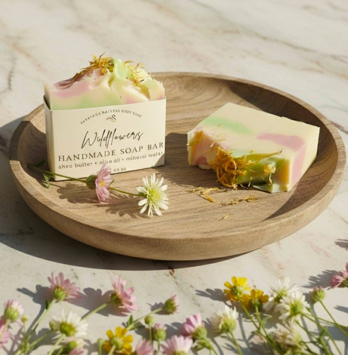 Wildflowers Handmade Soap Bar VEGAN COLD PROCESS