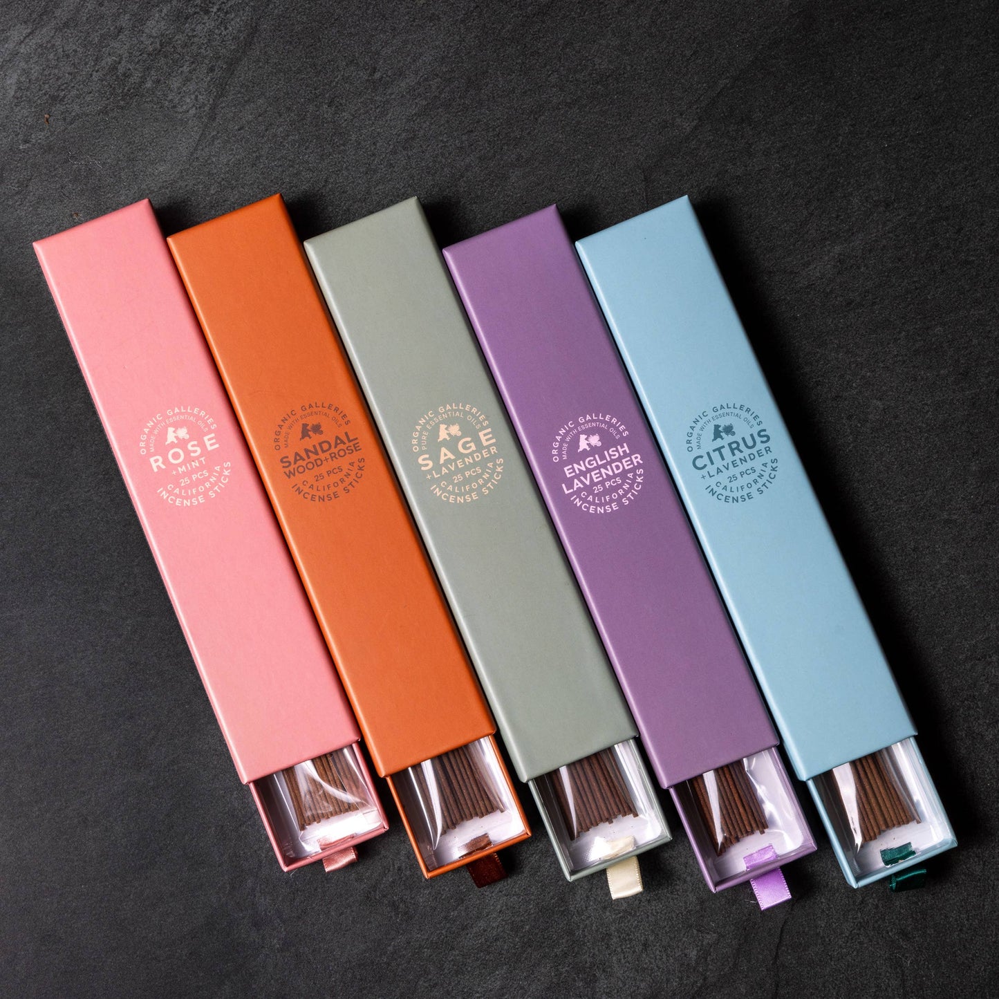 Sandalwood + Rose Aromatherapy Incense Sticks – 25 Pcs Boxed
