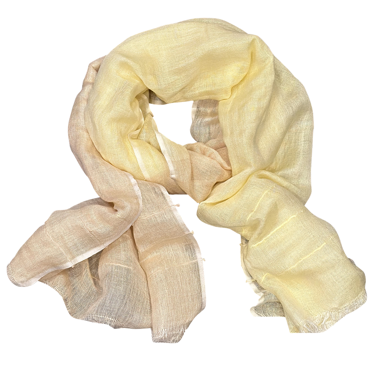 Pure Linen with Feather Fringe Lightweight Scarf for Women