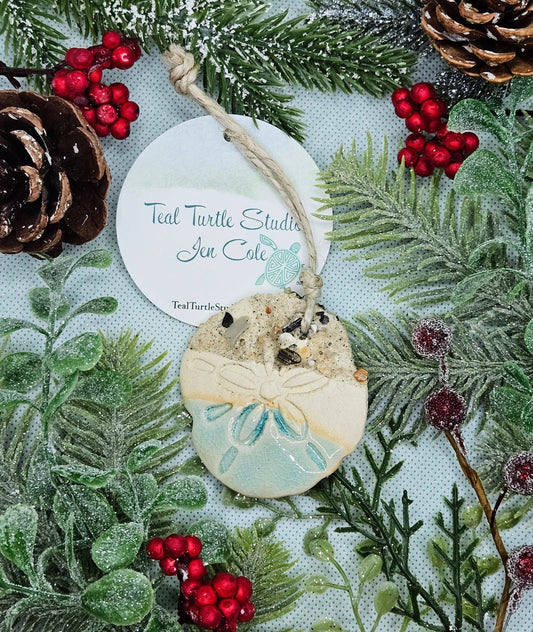 Ceramic Sandy Sandollar Ornament