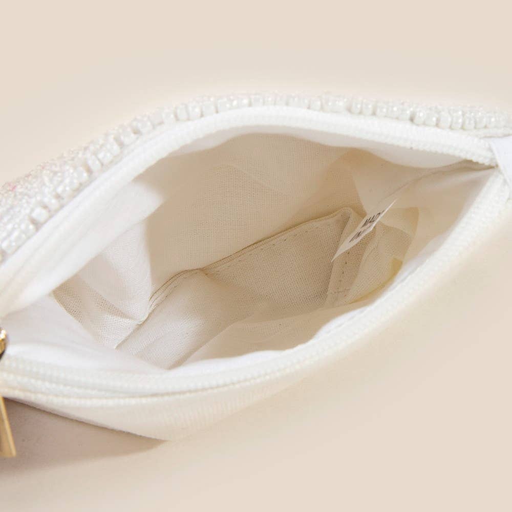 Seed Beaded Dog Mom Coin Purse