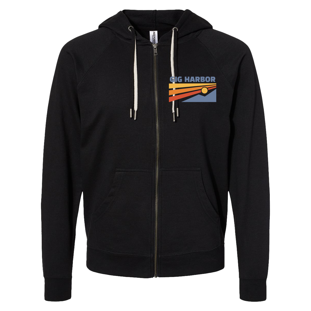 Sky Mountain Lightweight Terry Zip Up Hood