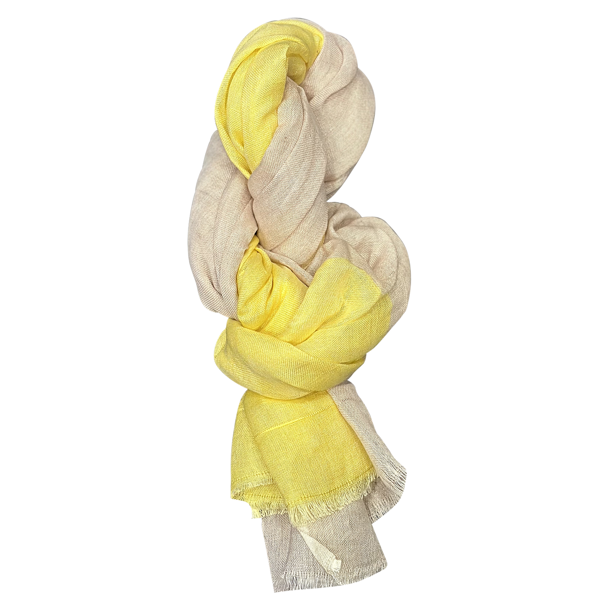 Pure Linen with Feather Fringe Lightweight Scarf for Women