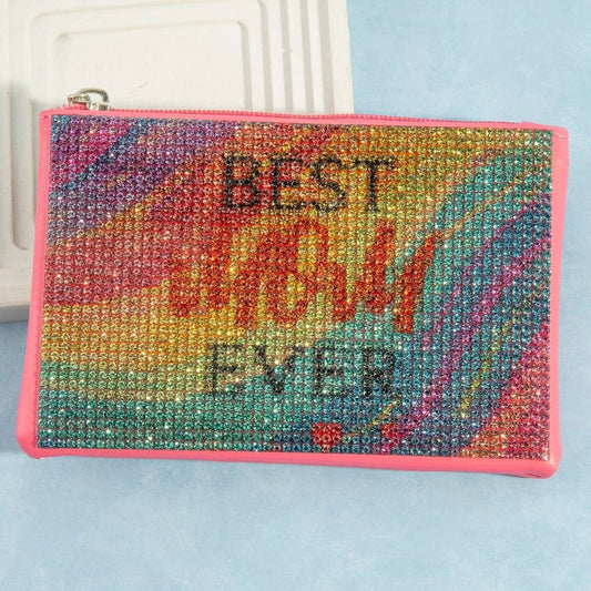 Best Mom Ever Pave Coin Purse