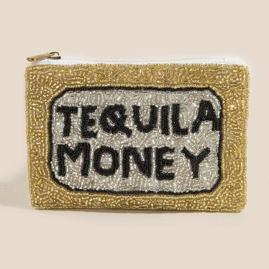 Tequila Money Seed Beaded Coin Purse