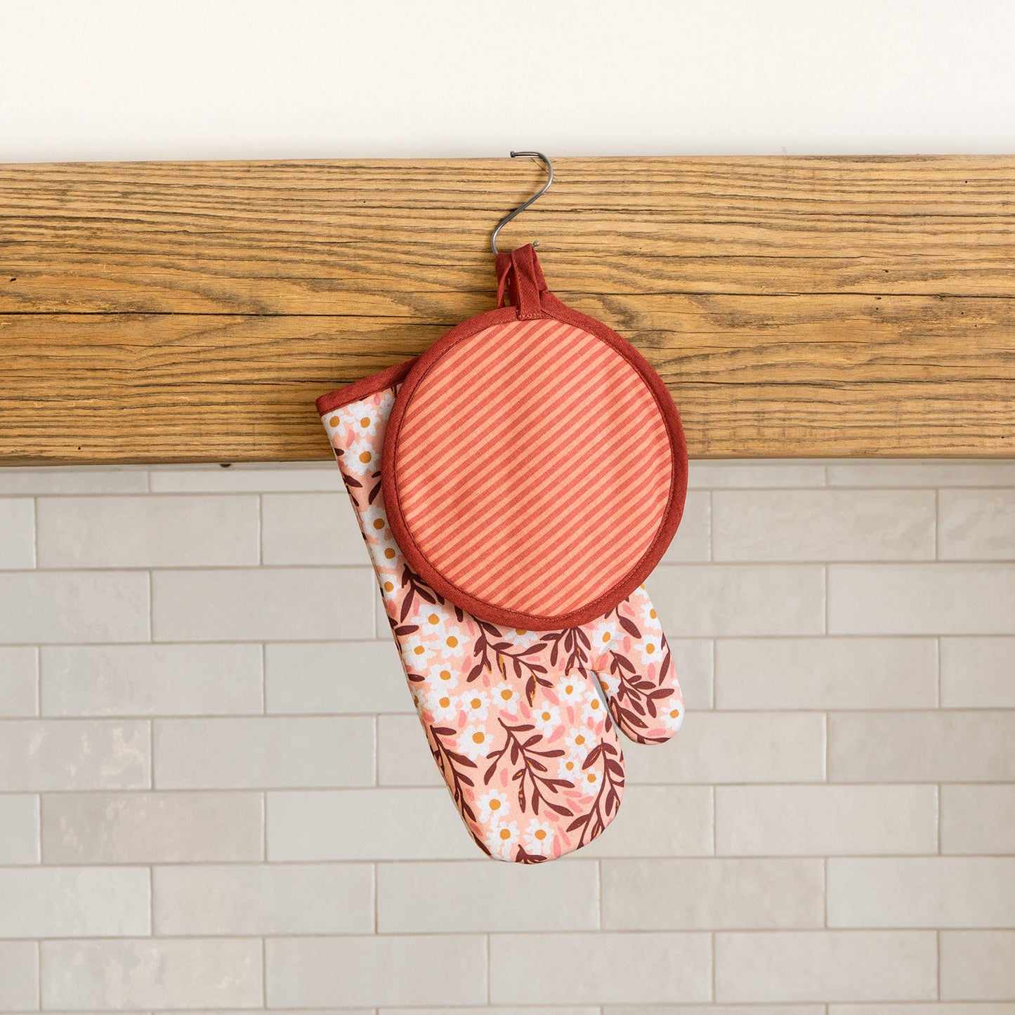 Pink Daisy Pot Holder Set