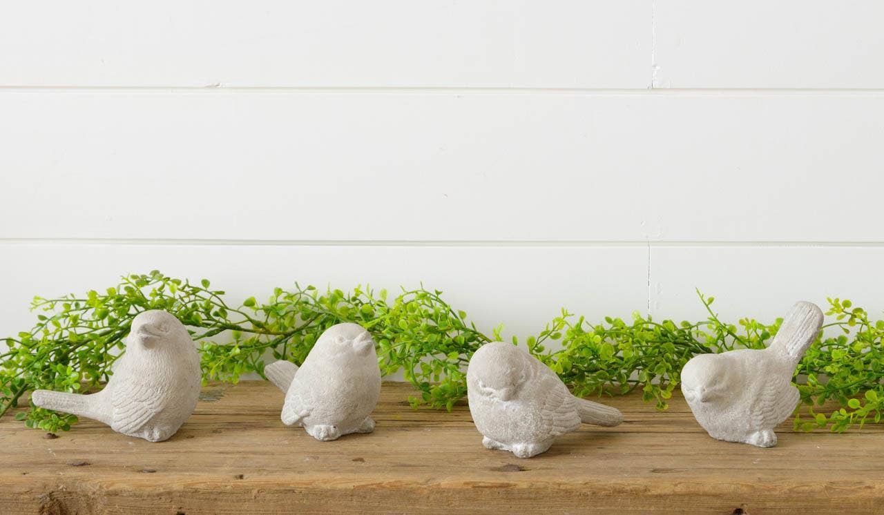 Cement Bird Figurines