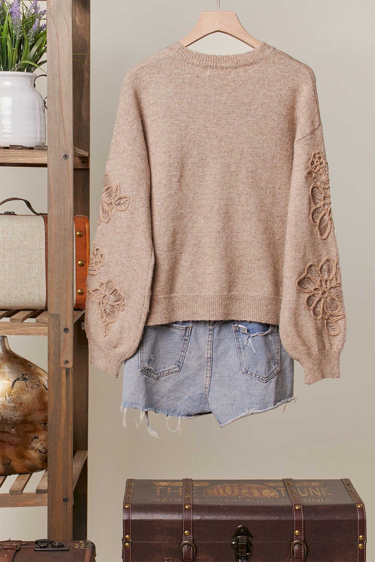 Embroidered Floral Detail Sweater