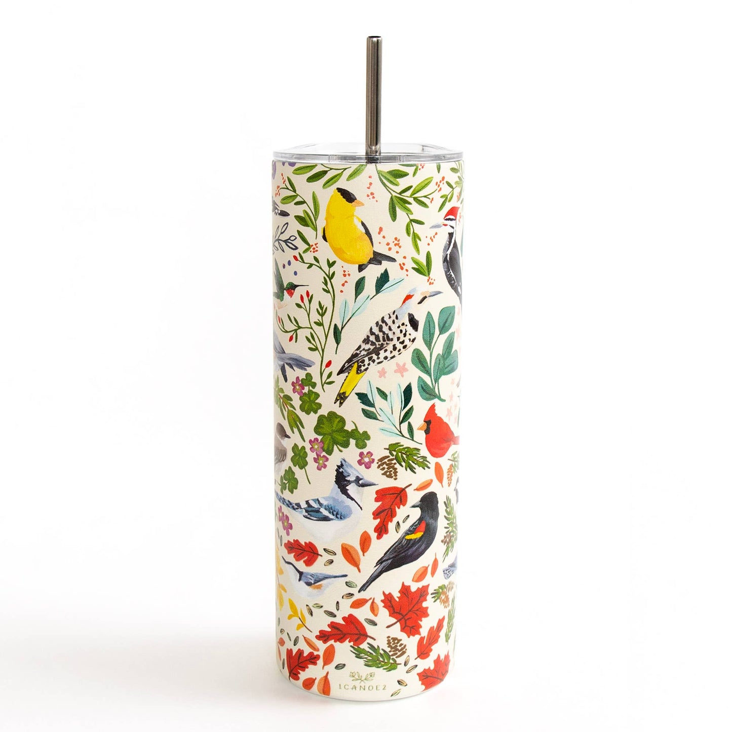 Feathered Friends Birds 20oz Stainless Steel Skinny Tumbler