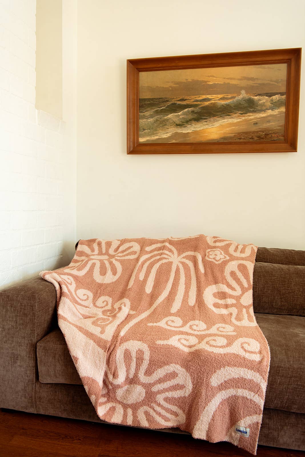 Hanalei Plush Throw - Island Blush