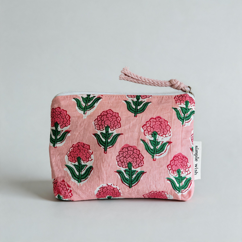 Bohemian Floral Printed Makeup Bag
