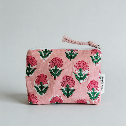 Bohemian Floral Printed Makeup Bag