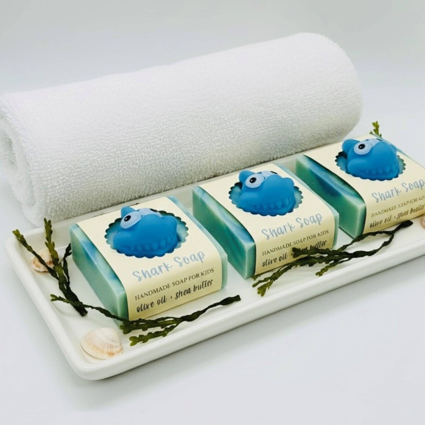 Shark Handmade Soap Bar for Kids VEGAN COLD PROCESS