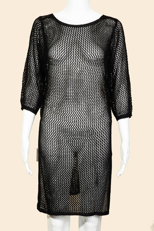 Long Sleeve Fishnet Cover Up
