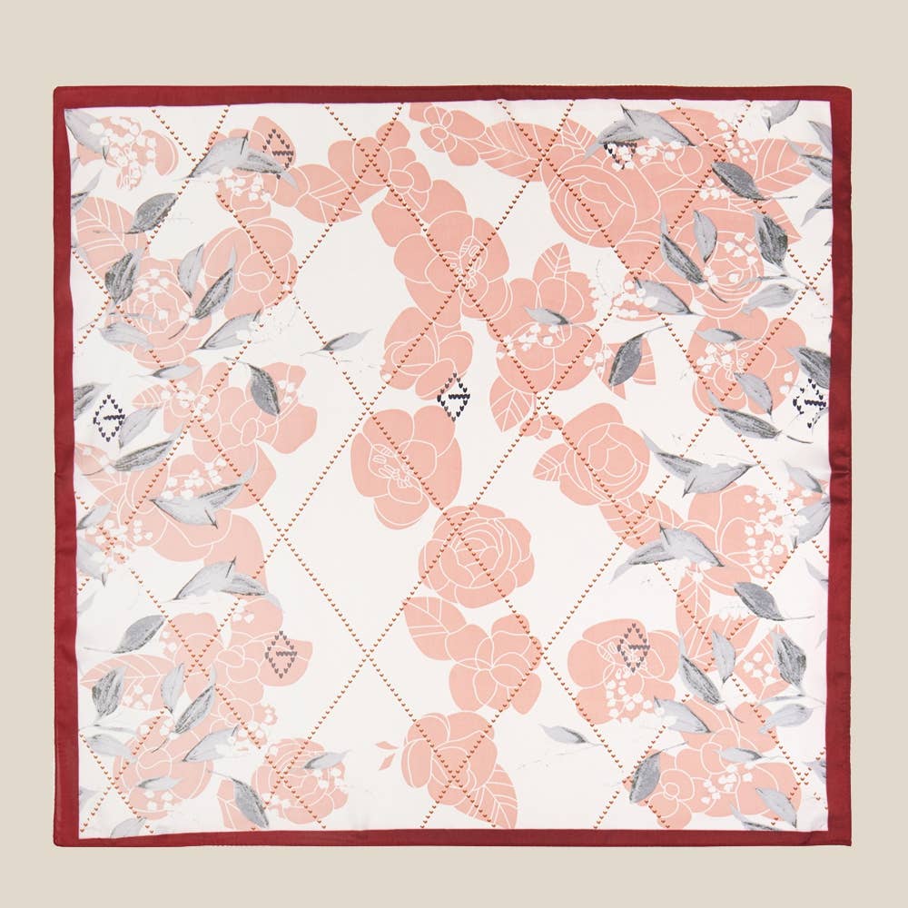 Flower Leaves Print Bandana Scarf