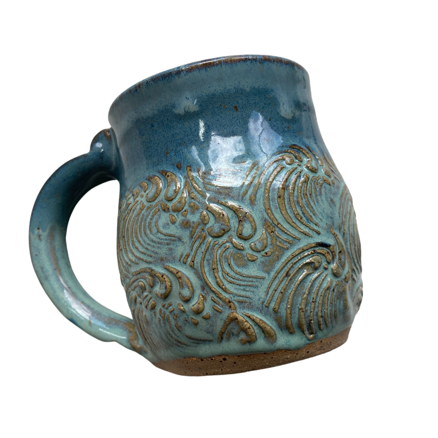 Waves Mug - Handmade Pottery - Beach Mug