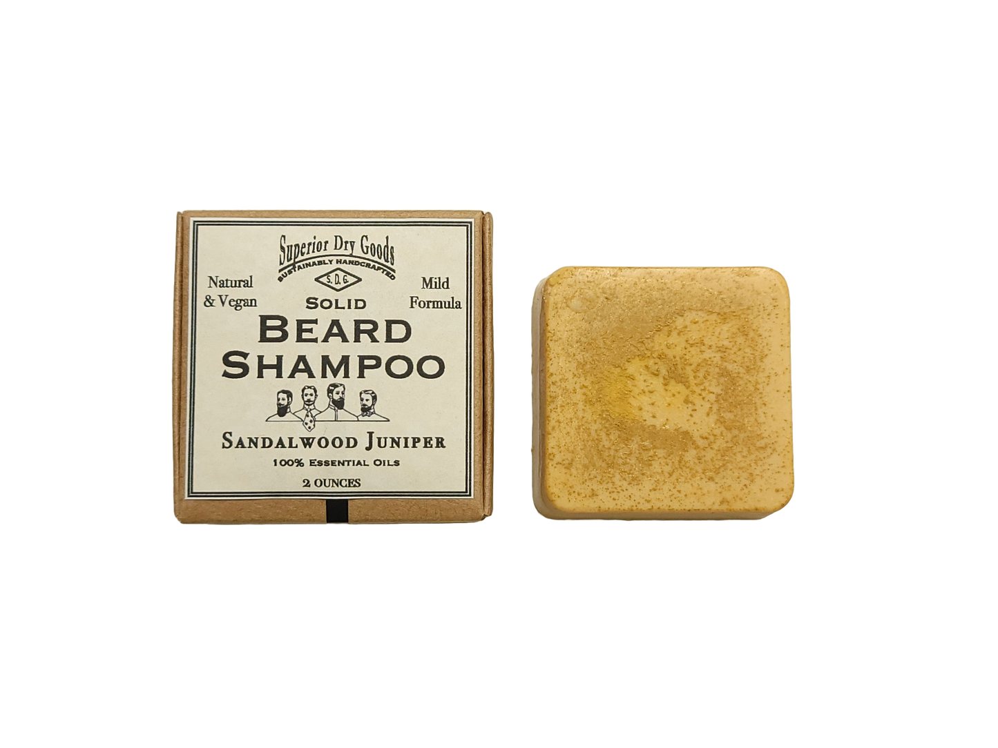 Solid Beard Shampoo | Natural | Sandalwood Juniper Scent 